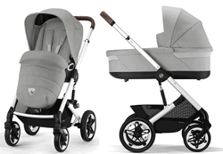 Коляска Cybex Talos S Lux SLV complete Cloud T Mirage Grey Plus 3 в 1 Stone Grey с дождевиками