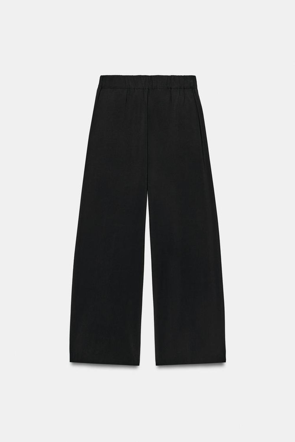 ZARA СВОБОДНЫЕ БРЮКИ BARREL, ЧЕРНЫЙ