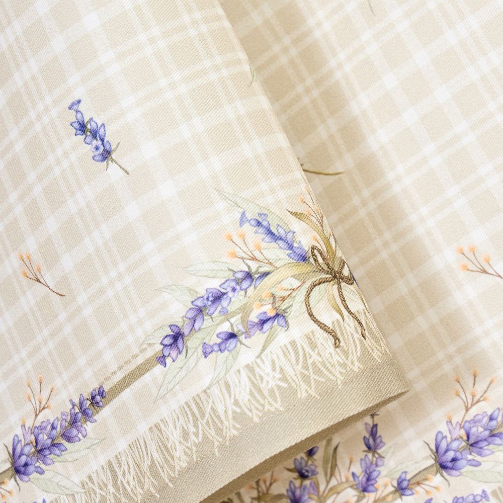 НАБОР ПОЛОТЕНЕЦ ИЗ 2-Х ШТ "ДУША ПРОВАНСА",40Х60СМ, 100% ХЛОПОК,ТВИЛ,КЛЕТКА