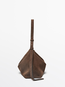 Massimo Dutti Сумка из замши, норка