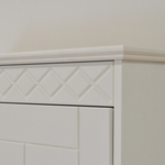 Обувница для прихожей Индра, закрытая, высокая из МДФ, белый