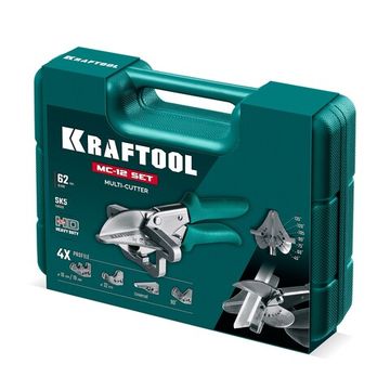 KRAFTOOL MC-12, Угловые ножницы с набором матриц для различных профилей из пластика и резины (23372-12)