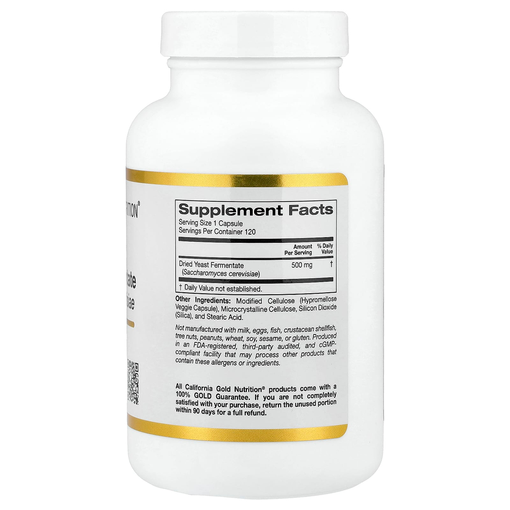 California Gold Nutrition, Epicor®, сухой дрожжевой ферментат, 500 мг, 120 растительных капсул