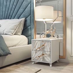 Тумба Арт Сканди с 2-мя ящиками Айс Амбер