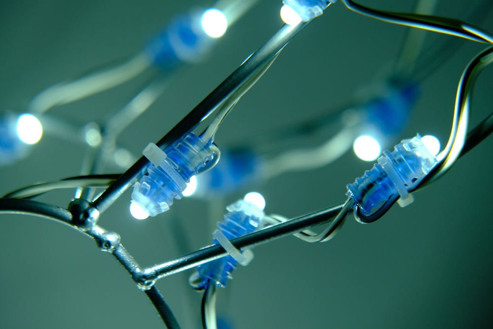 Фигура светодиодная внешняя Заяц 24x49см, на металлическом каркасе 50LED,холодный белый,постоянно св