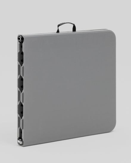 Стол-чемодан складной 122*61*74 см с регулировкой высоты серый