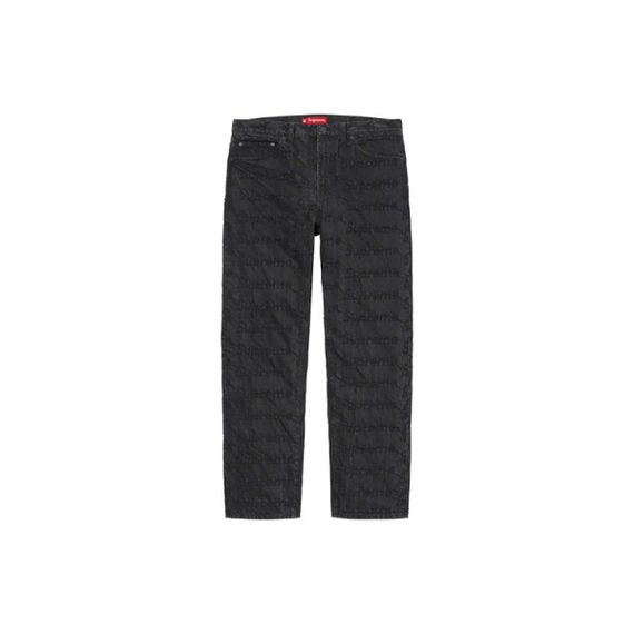 Supreme SS21 Week 10 Frayed Logos Regular Jean Logo