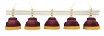Лампа Моцарт 5 плафонов - ясень