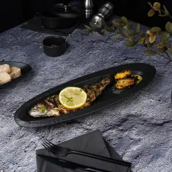 Блюдо овальное 40,8*14 см h3,5 см Black Raw Stellar P.L. Proff Cuisine [1]