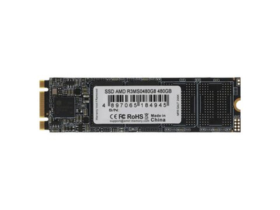 SSD накопитель AMD Radeon 480ГБ, M.2 2280, SATA III, [R3MS0480G8]