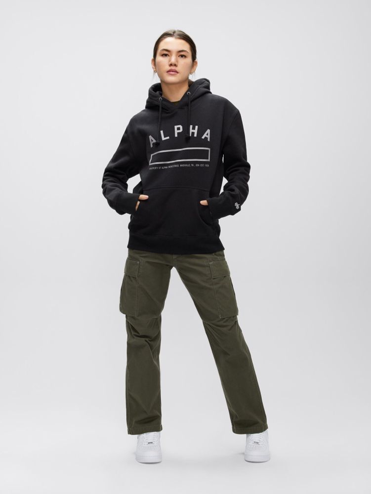 Толстовка Alpha Industries Property Hoodie Черная