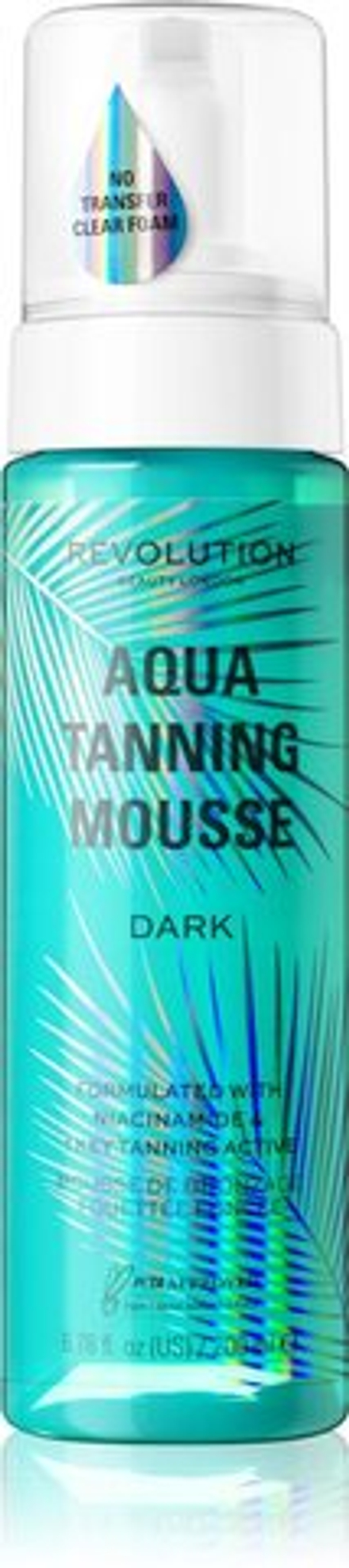 Makeup Revolution Beauty Tanning Aqua Mousse - пена для автозагара /  Dark 200  ml  / GTIN 5057566592123