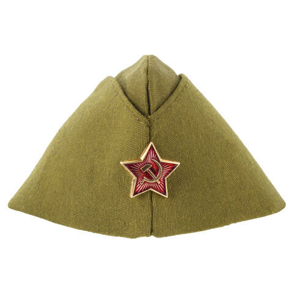 Пилотка военная однослойная, металлическая красная звезда, размер универсальный (51-54), ПЛ-02