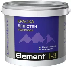 Краска Alpa Element I-3 для стен акриловая износостойкая моющаяся 5л