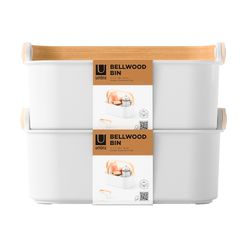 Органайзер Bellwood, 29х17 см, белый/натуральное дерево