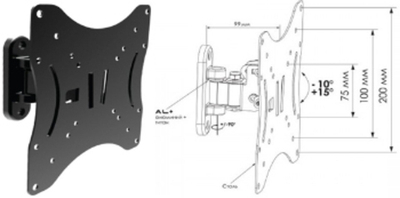 Кронштейн TRONE 23-42 LS 51-21 S черный