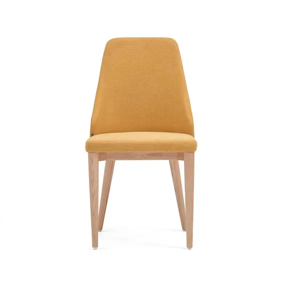 Стул Rosie желтый с ножками из массива ясеня