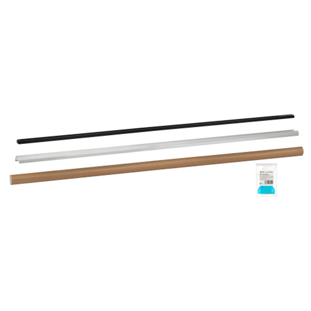 Комплект ЭРА TR-SET-200-1PT-PC BK шинопровод однофазный с профилем для натяжного потолка 2м черный | Однофазный шинопровод и аксессуары