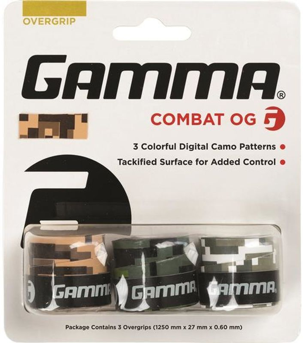 Намотки теннисные Gamma Combat brown/green/white 3P