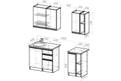 Кухонный гарнитур Адажио медиум 1400мм
