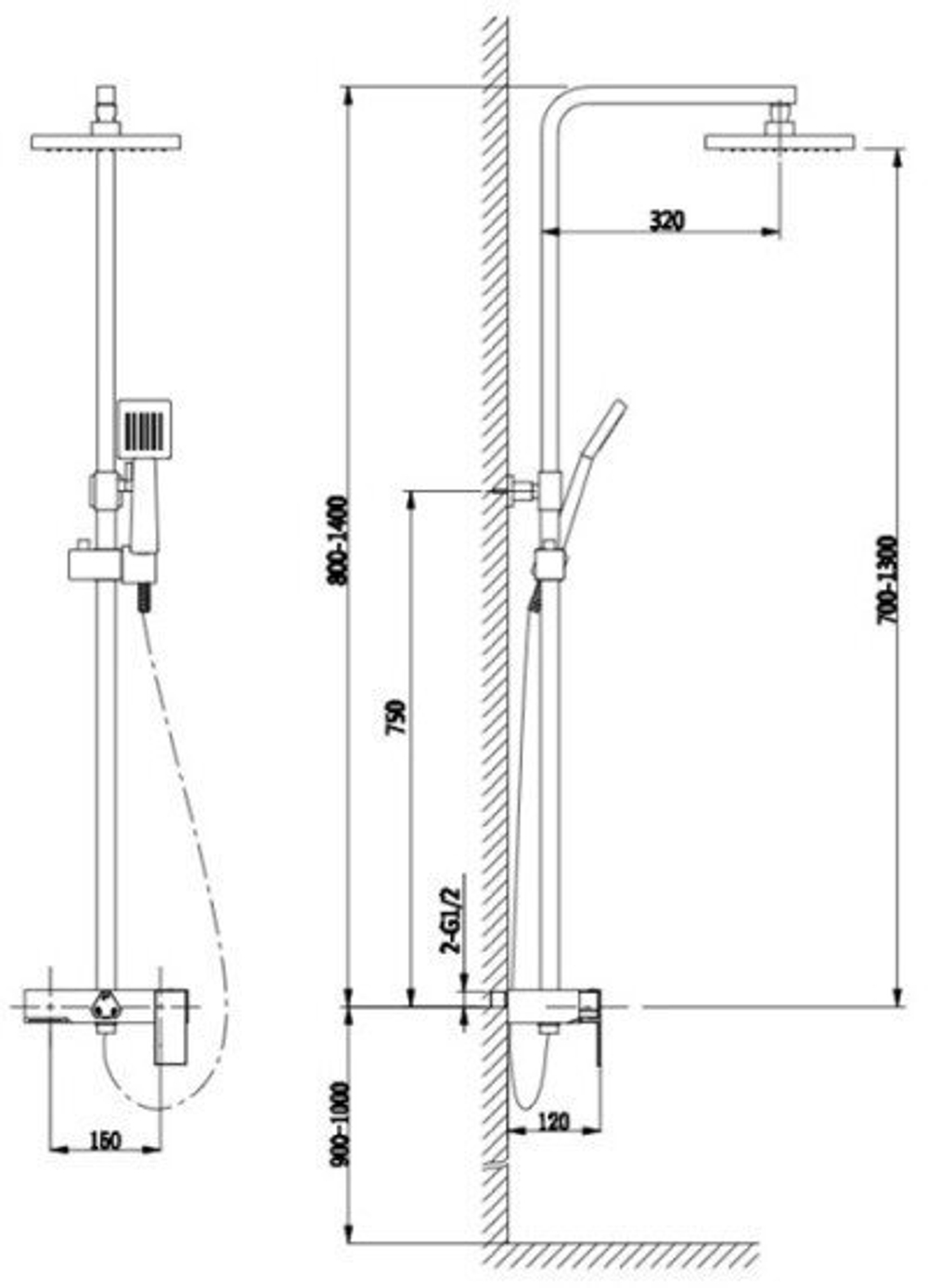 Душевая стойка Timo Selene SX-1040/00 chrome, 3-х режимная, хром