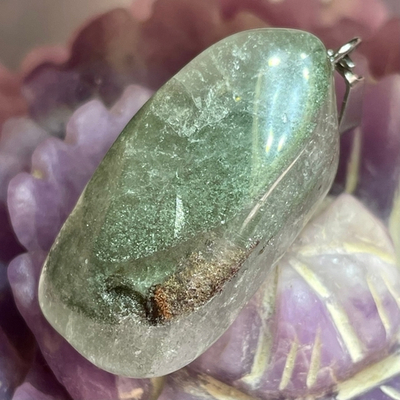 37287 Лодолит Кварц с Породой Кулон 27мм