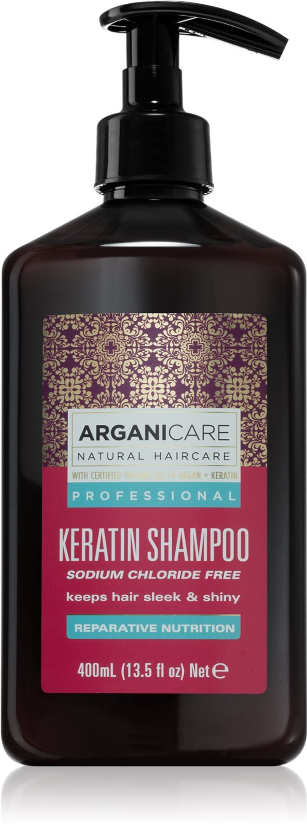 Arganicare Professional Keratin - регенерирующий шампунь /   400  ml  / GTIN 3701120000174