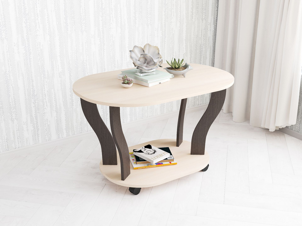 Стол журнальный Консул-3 (дуб молочный/венге) ТЭКС