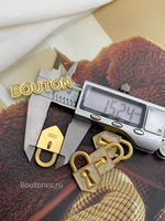 Пуговицы замочек теплое золото с белой перламутровой эмалью Скиапар.