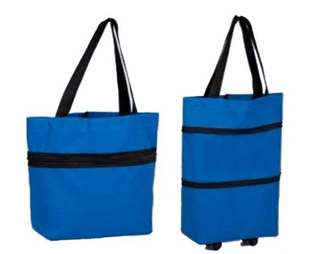 Сумка-тележка складная 10кг, 39(53)*39*13см, 2колеса d 60мм, ATB-02 "Море" 104584, Рыжий Кот