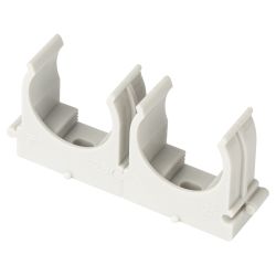 Крепеж-клипса ЭРА CLIP-25-G-MP для трубы прямой монтаж серая d25мм 50шт