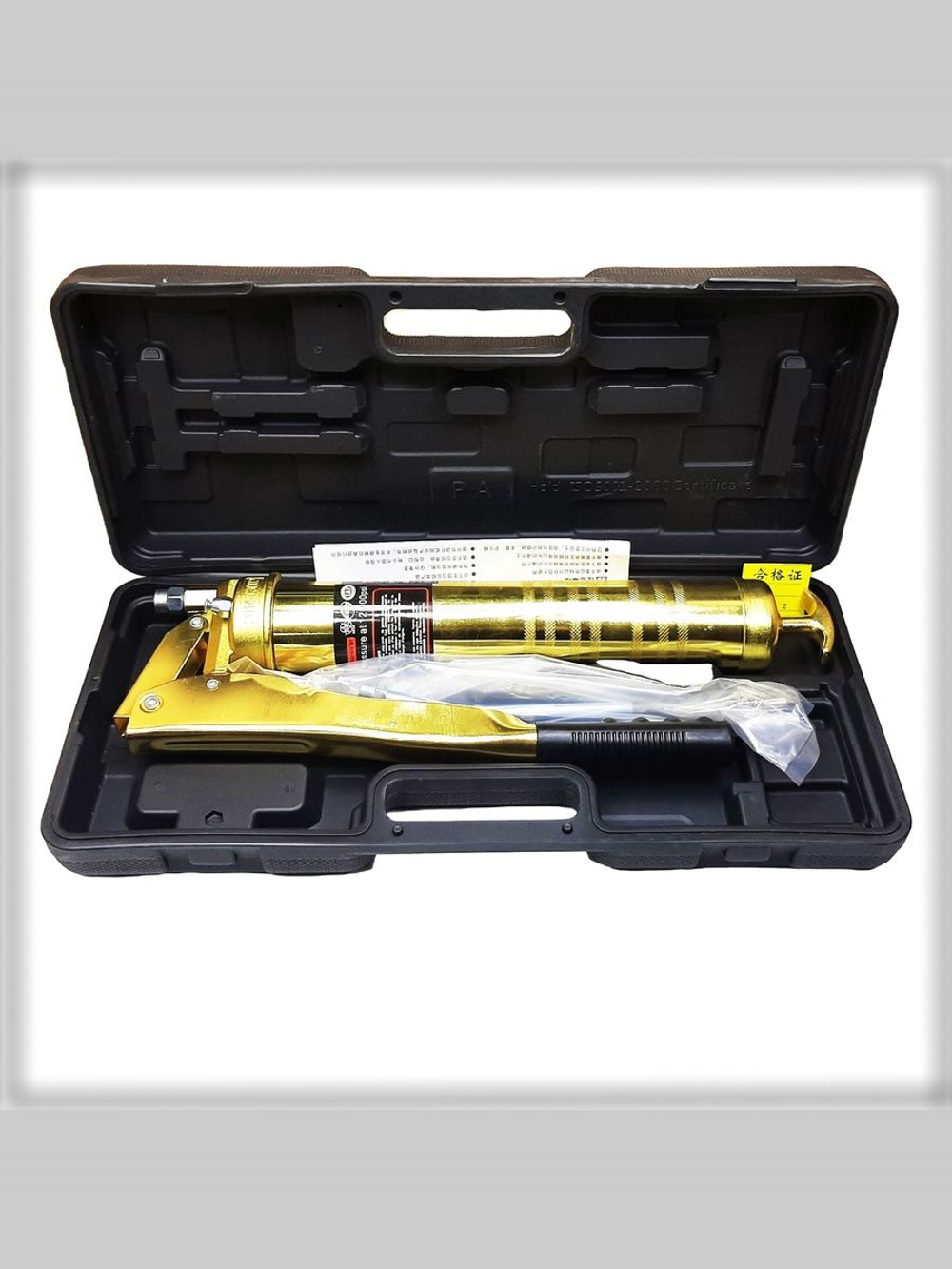 Шприц для смазки рычажно-плунжерный, 900 мл золотой