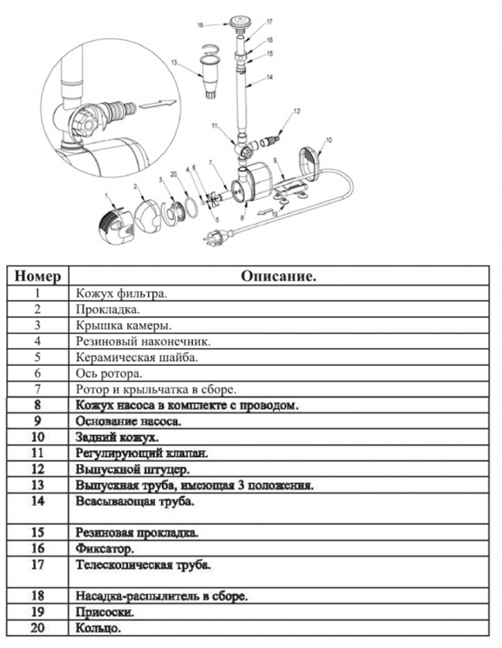 Насос для фонтана "LEO" XKF-55Р