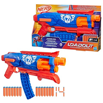 Hasbro G3372 — Бластер Nerf Loadout «Phantomblitz Recon» с 14 стрелами G3372