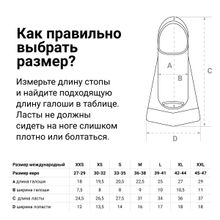 Ласты для бассейна TORRES F01, SWF012405BL, р.EU 39-41 (L), сине-серые