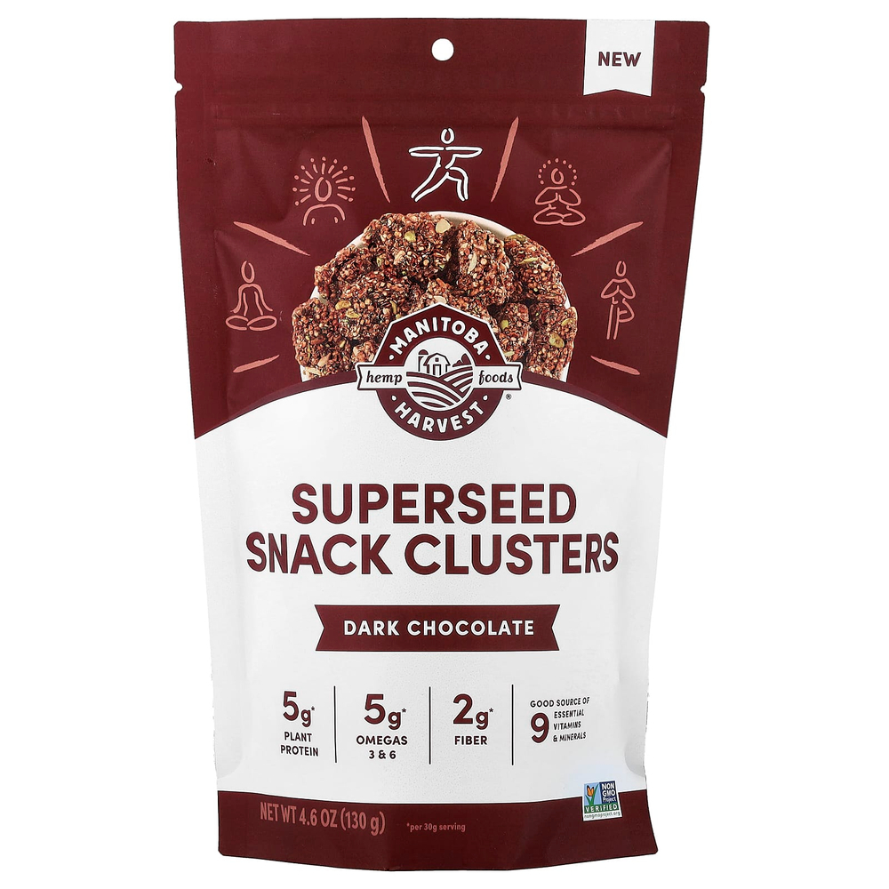 Manitoba Harvest, Superseed, кусочки снеков, темный шоколад, 130 г (4,6 унции)