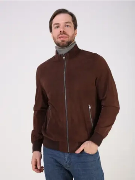 Кожаная куртка демисезонная замшевая двухсторонняя