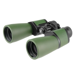 Бинокль Veber TITAN 20x50WP с зеленым корпусом, вид слева под углом