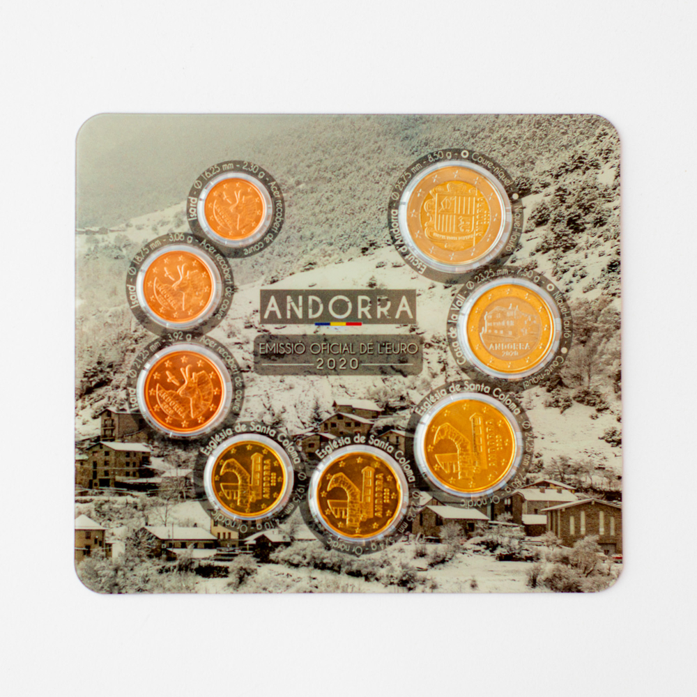 Andorra 2020 Brilliant Uncirculated (BU) Coin Set