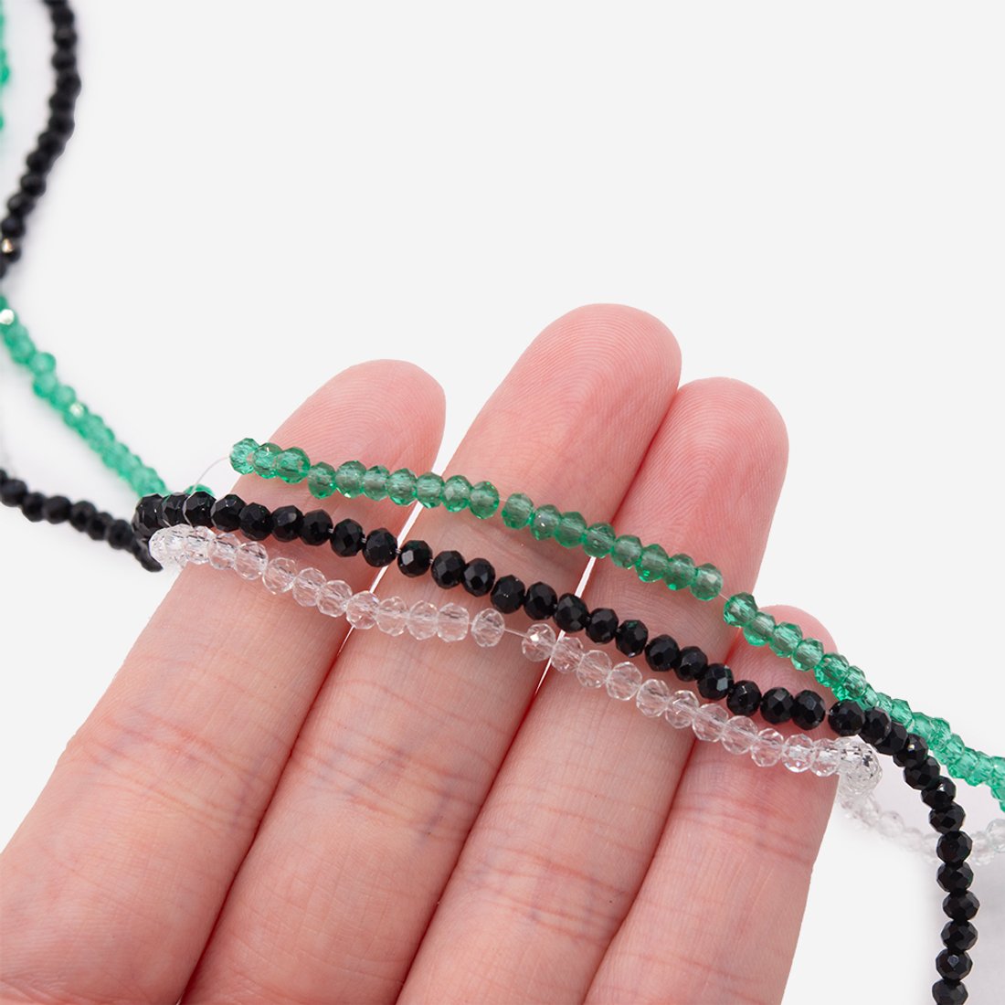 Хрустальные бусины, оттенок "Изумрудный", 3*2мм, рондель