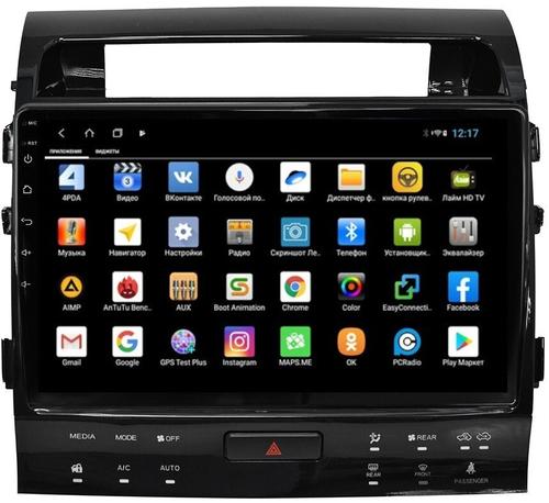 Магнитола для Toyota Land Cruiser 200 2007-2015 (климат на ШГУ) - Parafar PF381High-XHD на Android 13, CarPlay, 4G SIM-слот