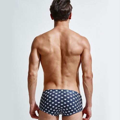 Мужские плавки темно-синие с принтом звездочка  EUSSIEINQ