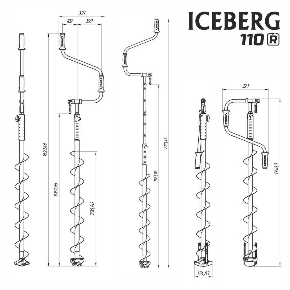 Ледобур ICEBERG-SIBERIA 110(R)-1600 v2.0 Тонар