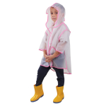 Дождевик с капюшоном, розовый, размер S