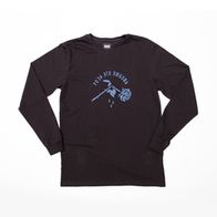 Лонгслив HOOK Роза, черный/синий рефлектив