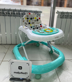 Ходунки "BUBBLE C" 6 силиконовых колес, муз. (INDIGO) (бирюзовый)