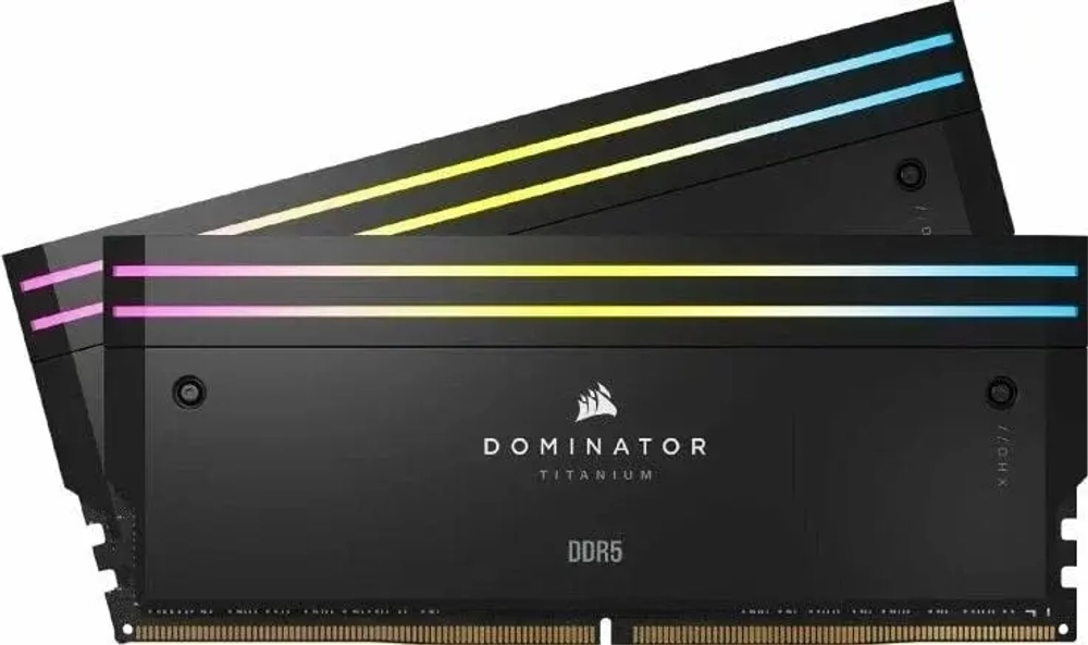 Оперативная память CORSAIR Dominator Titanium RGB, 32 Гб DDR5 (2x16 Гб), CL32, 6400 МГц, (CMP32GX5M2B6400C32)