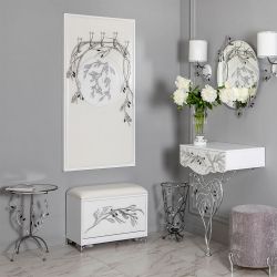 Банкетка Oliva Branch (Олива Бранч) Айс Античное серебро