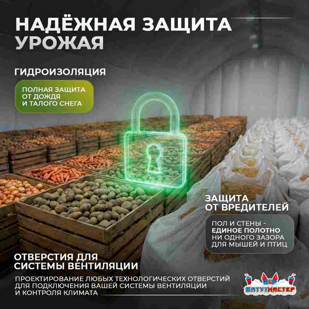 Ангар пневмокаркасный сельскохозяйственный «Фермерский Причал», 20×15×10 м