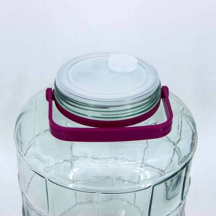 Банка с клапаном Фиолетовая 10л стекло